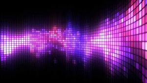 Painel de LED com iluminação colorida roxa e rosa para eventos em Uberlândia